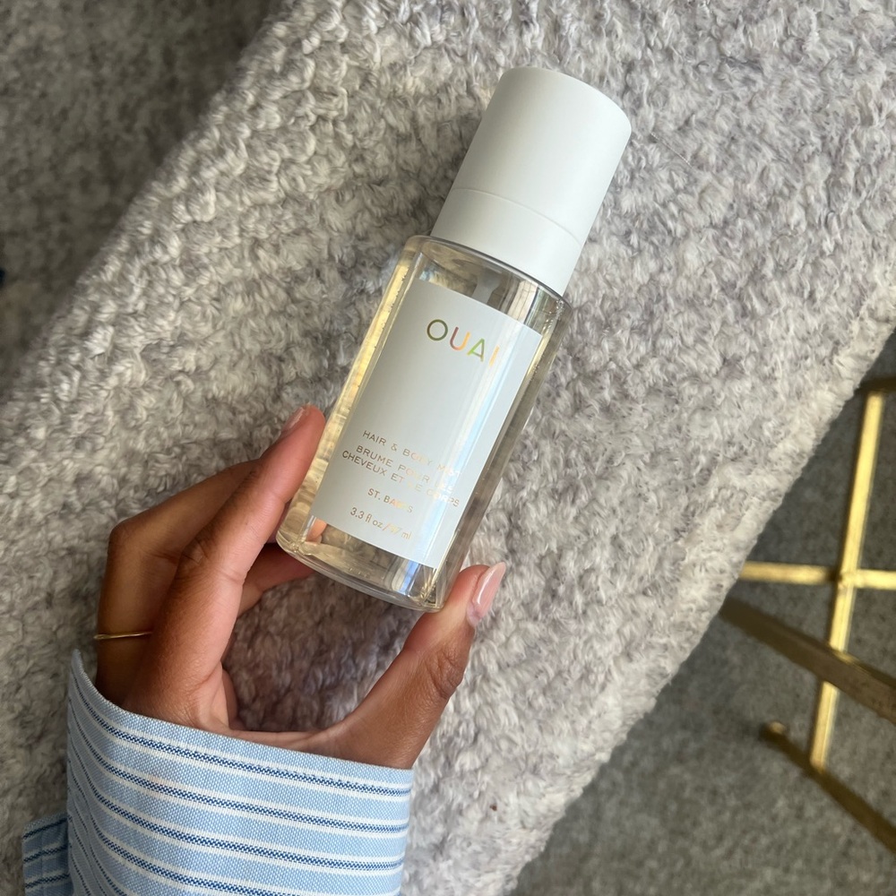 OUAI Hair & Body Shine Mist - Clear and White